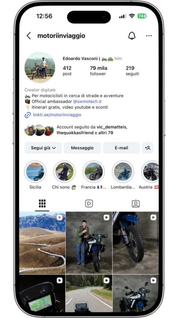 Instagram di Motori In Viaggio
