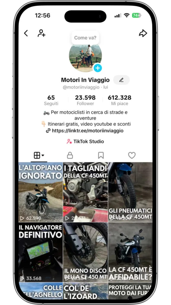 TikTok di Motori In Viaggio